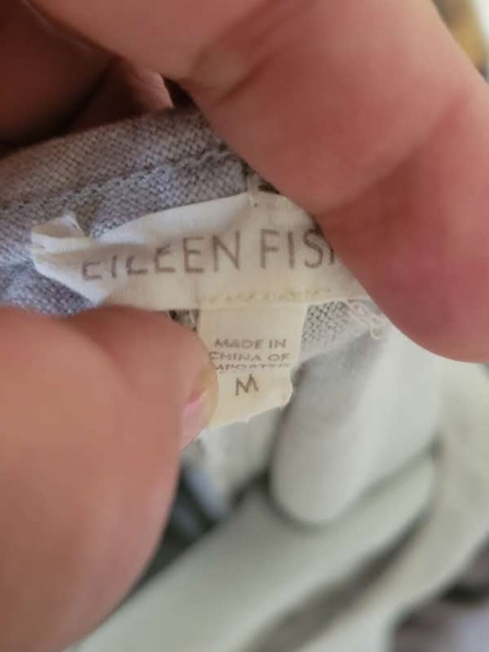 Eileen Fisher Light Grey Linen Flared Aline Skirt M - Picture 2 of 4